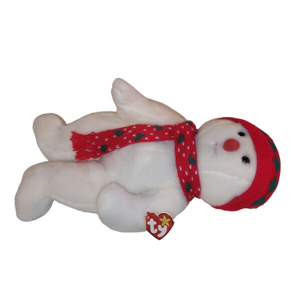 Ty Beanie Buddy Plush Snowboy Snowman Retired‎ Stuffed Animal Toy 1999 15" - Picture 10 of 14